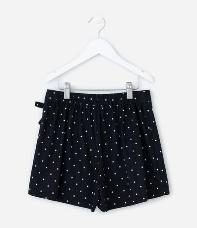Short Pollera Infantil en Sarga Traspasada con Estampa de Lunares – Talle 5 a 14 años 2