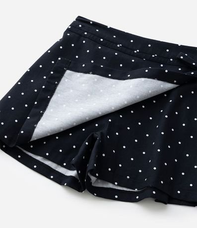 Short Pollera Infantil en Sarga Traspasada con Estampa de Lunares – Talle 5 a 14 años 5