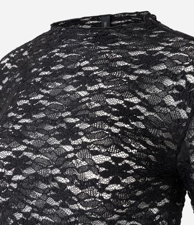 Blusa Manga Larga en Encaje Texturizada 5