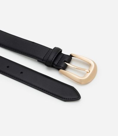 Cinturón mediano de Cuero Estructurado con Hebilla Metálica 2