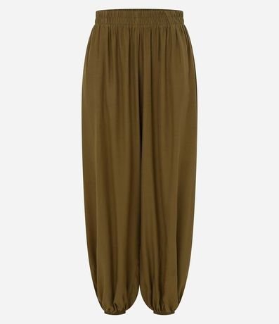 Pantalón Boho Balloon en Viscosa con Cintura Elástica y Bajo 5