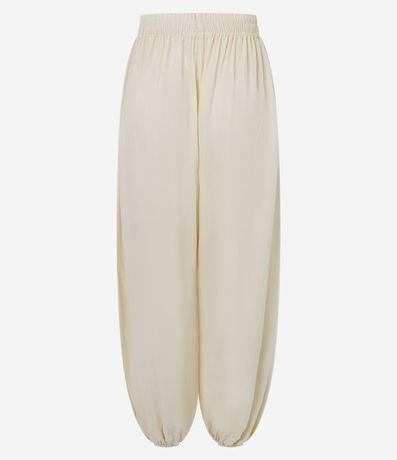 Pantalón Boho Balloon en Viscosa con Cintura Elástica y Bajo 6