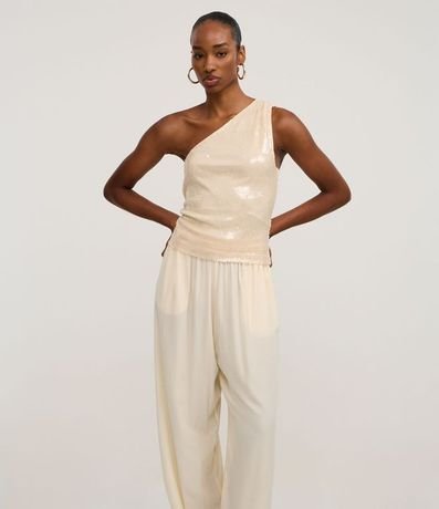 Pantalón Boho Balloon en Viscosa con Cintura Elástica y Bajo 2