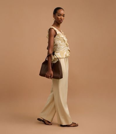 Blusa en Anarruga con Volados y Estampado Zebra 7