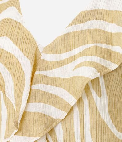 Blusa en Anarruga con Volados y Estampado Zebra 9