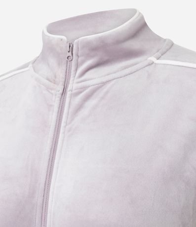 Campera Deportiva en Plush con Piping Contrastante 6