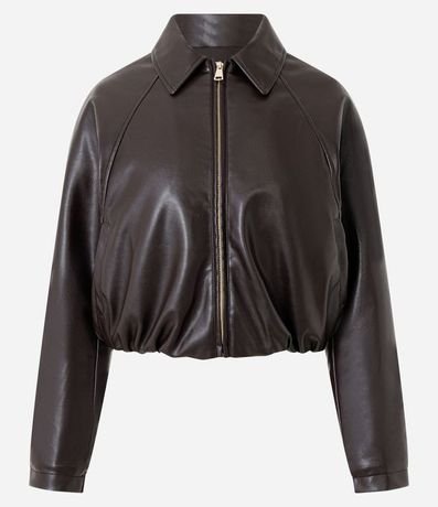 Campera Balonê en PU con Elástico en el Ruedo 5