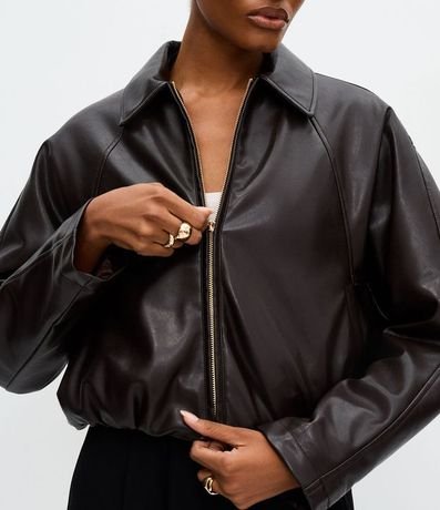 Campera Balonê en PU con Elástico en el Ruedo 3