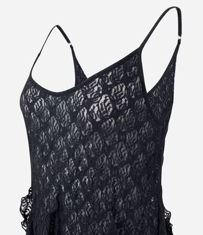 Blusa Rendada con Breteles Finos y Puntas Asimétricas 9