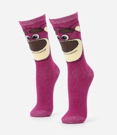 Media Caña Larga en Algodón con Estampa Lotso Toy Story
