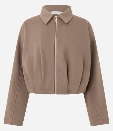 Campera Baloné Corta en Algodón con Felpa 5