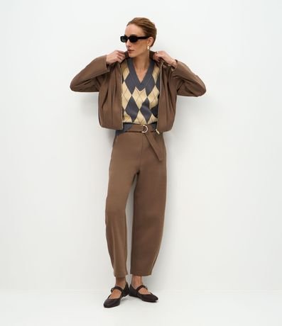 Campera Baloné Corta en Algodón con Felpa 2