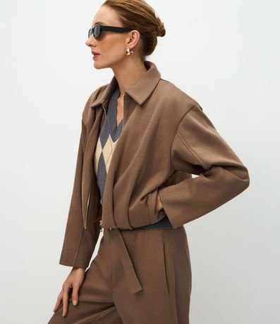 Campera Baloné Corta en Algodón con Felpa 3