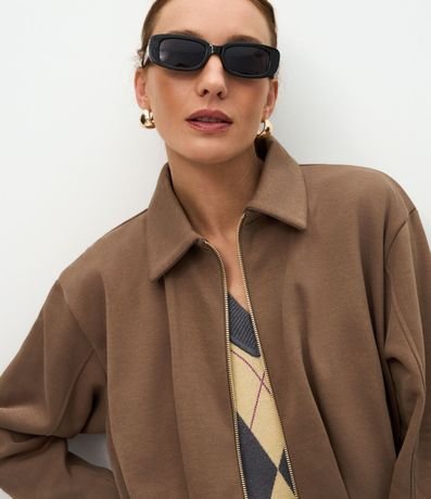 Campera Baloné Corta en Algodón con Felpa 4