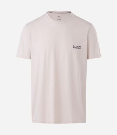 Remera Regular en Poliamida con Tecnologia Dry y Estampa Lettering Seeking My Highs 5