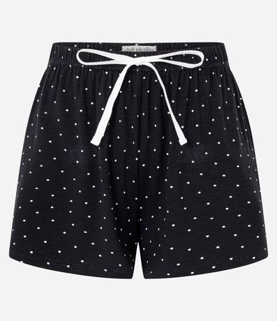 Short de Pijama en Viscosa con Estampa de Lunares