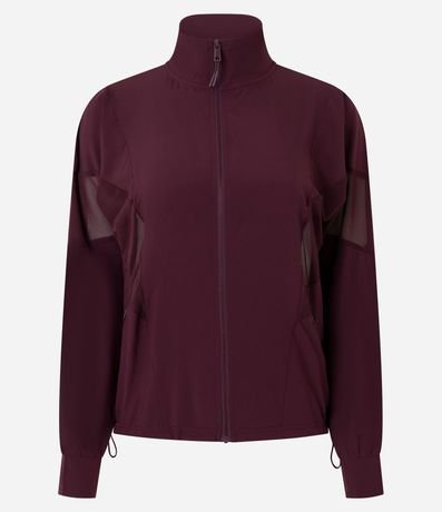Campera Deportiva Rompe Viento con Recortes en Tule 5