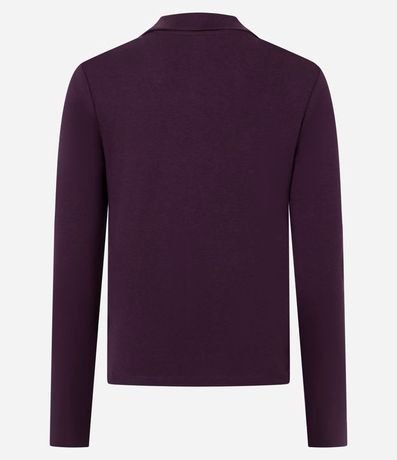 Blusa Manga Larga Interlock con Cuello Polo 2