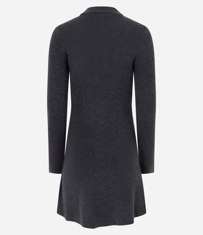 Vestido Corto de Tejido de Punto con Cuello Polo 3