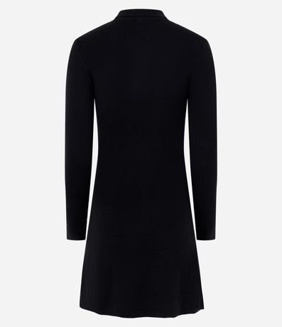 Vestido Corto de Tejido de Punto con Cuello Polo 3