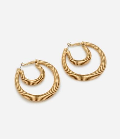 Aro en Metal con Efecto Zigzag