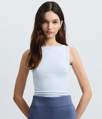 Blusa sin Manga con Escote Canoa