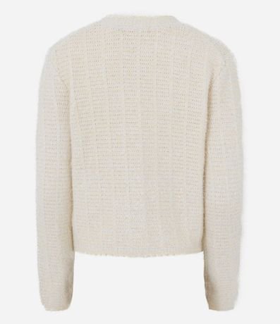 Cardigan Regular en Punto con Botones Metalizados 7