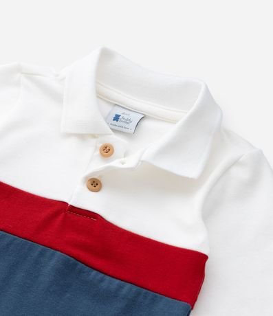 Body Infantil con Cuello Polo y Bloques de Colores – Talle 0 a 18 Meses 5