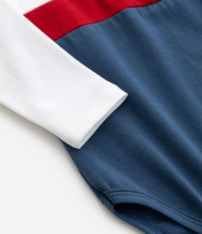 Body Infantil con Cuello Polo y Bloques de Colores – Talle 0 a 18 Meses 6