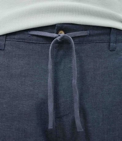 Pantalón Relaxed en Oxford de Algodón con Lazo en la Cintura 4