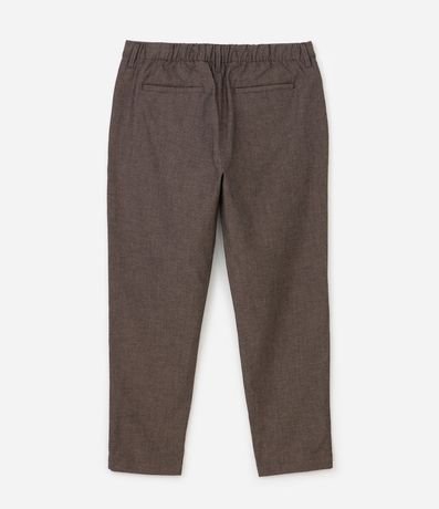 Pantalón Relaxed en Oxford de Algodón con Lazo en la Cintura 6