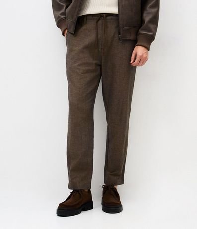Pantalón Relaxed en Oxford de Algodón con Lazo en la Cintura 2