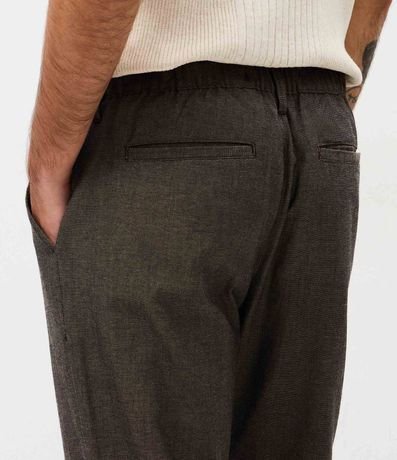 Pantalón Relaxed en Oxford de Algodón con Lazo en la Cintura 3