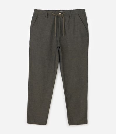 Pantalón Relaxed en Oxford de Algodón con Lazo en la Cintura 6