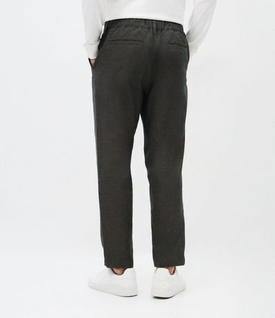 Pantalón Relaxed en Oxford de Algodón con Lazo en la Cintura 3