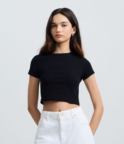 Blusa Baby Tee en Algodón con Sisa Deslocada 2