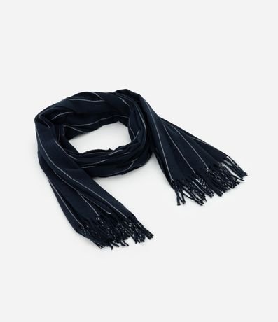 Bufanda en Franela Texturizada con Franjas