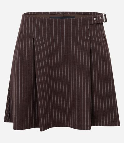 Short Pollera Raya de Tiza con Hebilla Lateral 6