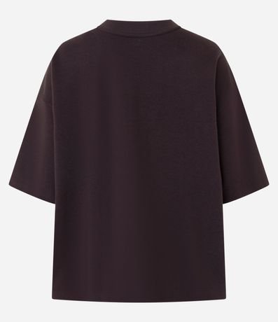 Remera Over Malla con Manga Corta 5