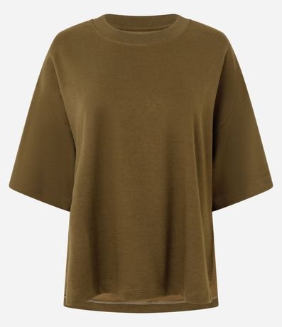Remera Over Malla con Manga Corta 4