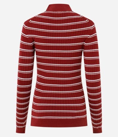 Blusa Regular en Punto con Estampa Rayada 3