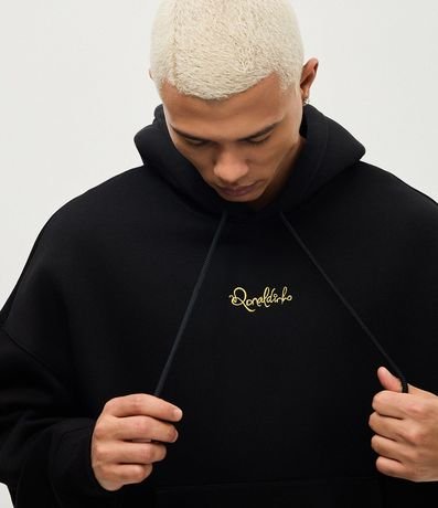 Buzo Masculino de Fleece con Capucha y Estampa Artística 3