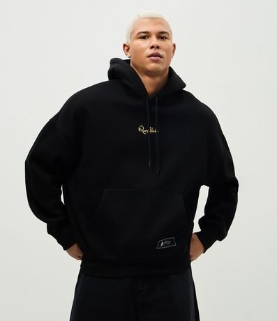 Buzo Masculino de Fleece con Capucha y Estampa Artística 4