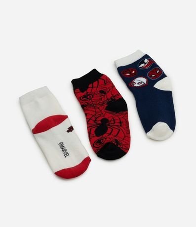 Kit 03 Pares de Medias Infantil Spider-Man – Talle 19 a 34 2