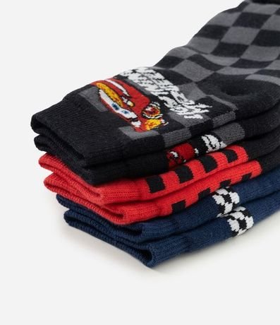 Kit 03 Pares de Medias Infantil Rayo McQueen – Talle 19/22 a 31/34 4
