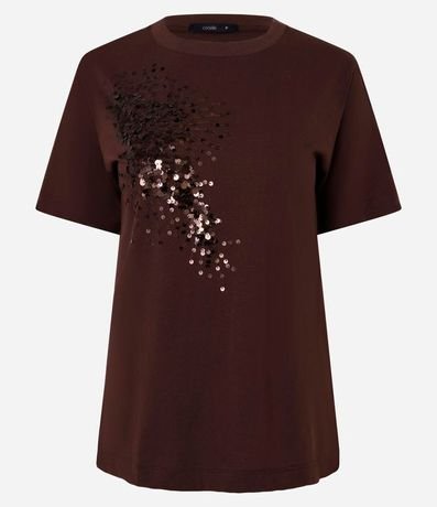 Remera Manga Corta en Algodón con Lentejuela Bordada 3