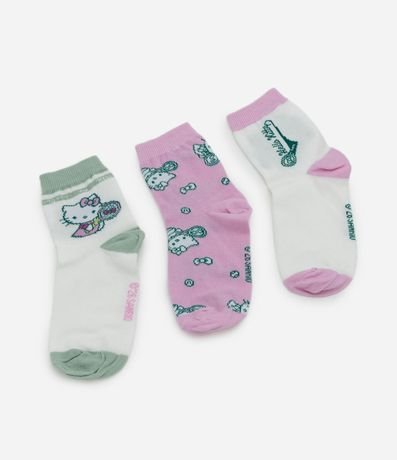 Kit Infantil 03 Medias con Estampa Hello Kitty – Talle 19/22 a 31/34 2