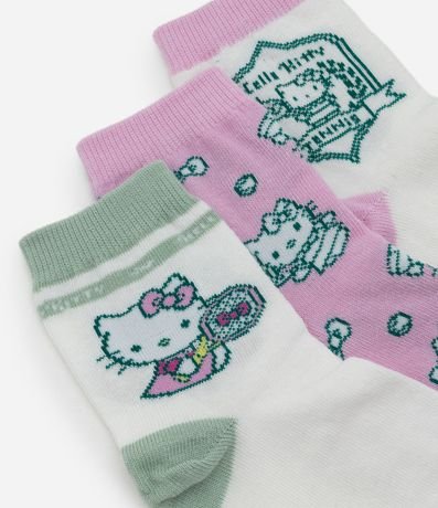 Kit Infantil 03 Medias con Estampa Hello Kitty – Talle 19/22 a 31/34 3
