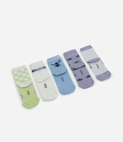 Kit 05 Medias Infantiles con Estampa de Stitch – Talle 19/22 a 31/34 2