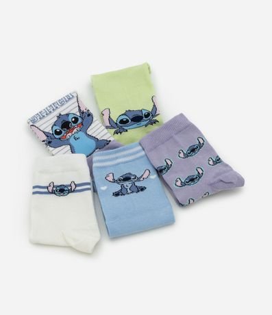 Kit 05 Medias Infantiles con Estampa de Stitch – Talle 19/22 a 31/34 3